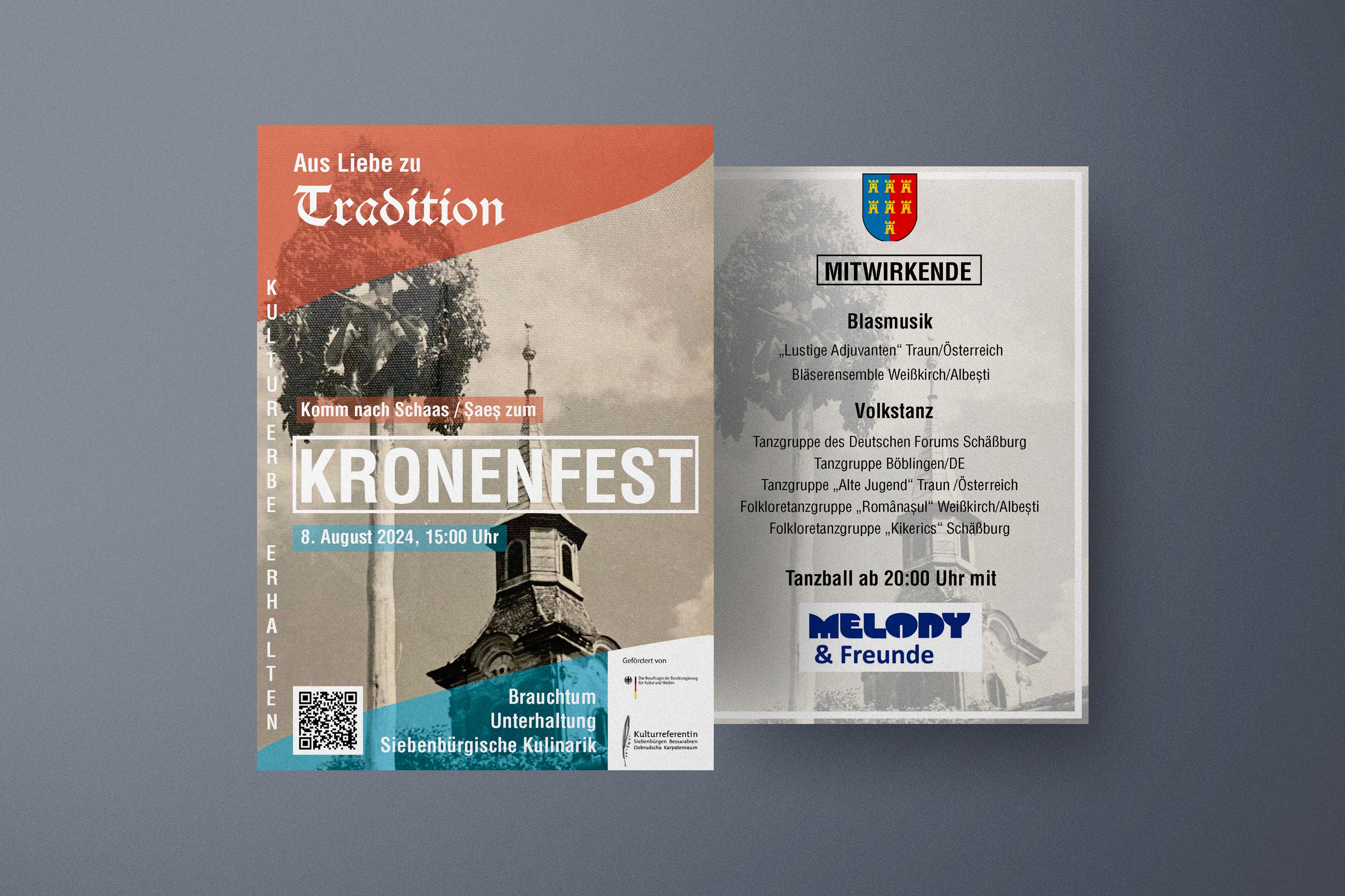 Kronenfest Flyer - Vorder- und Rückseite