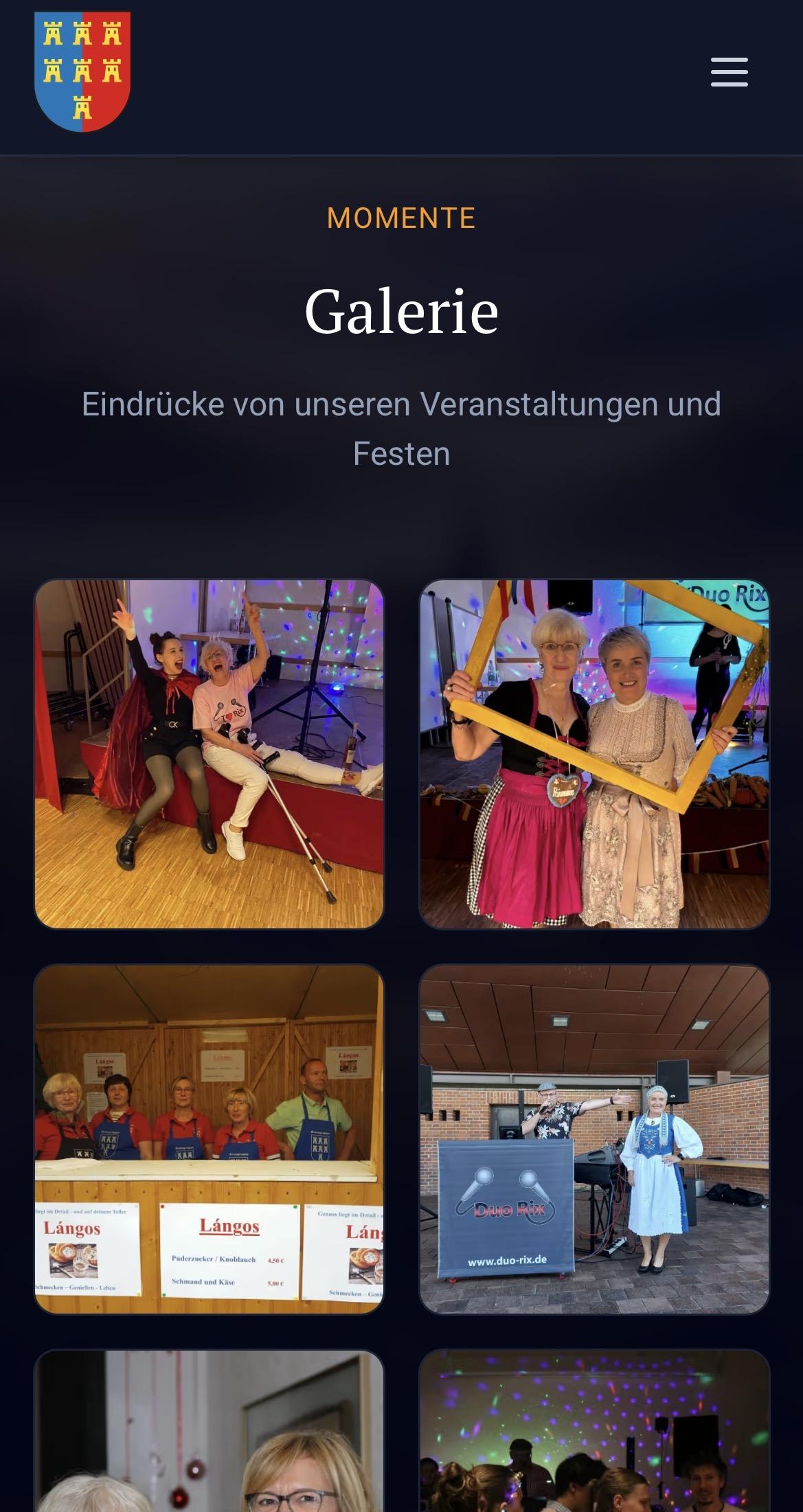 Siebenbürger Sachsen Website Galerie Mobile