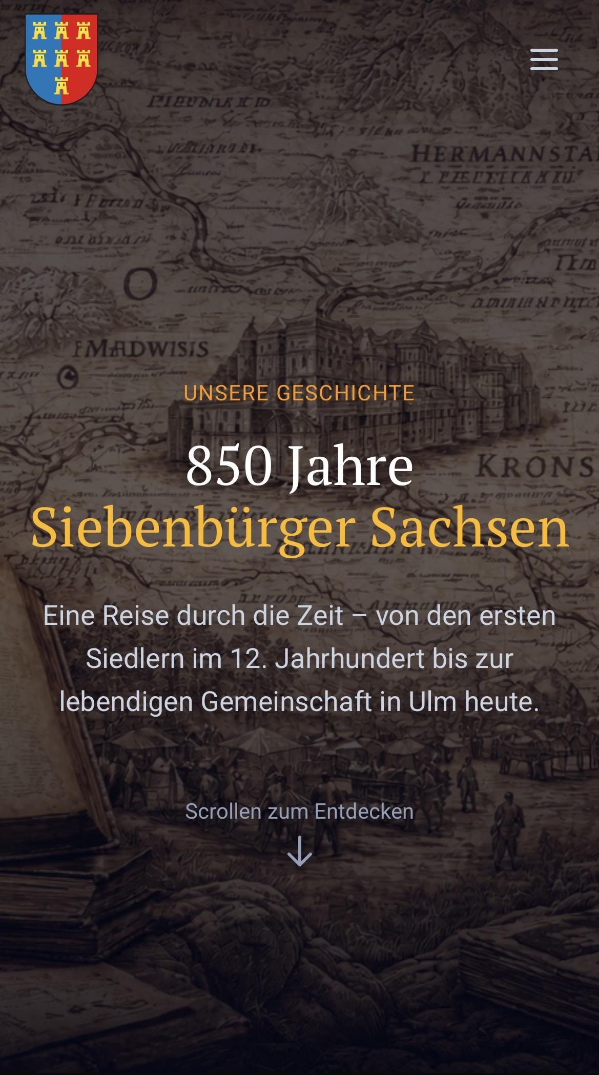 Siebenbürger Sachsen Website Geschichte Mobile