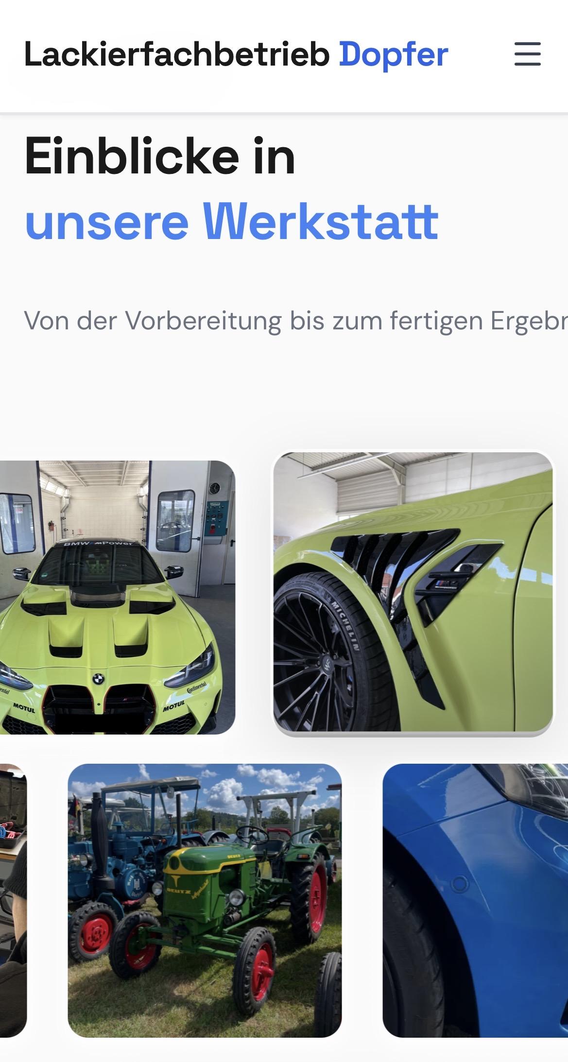 Dopfer Website Galerie Mobile